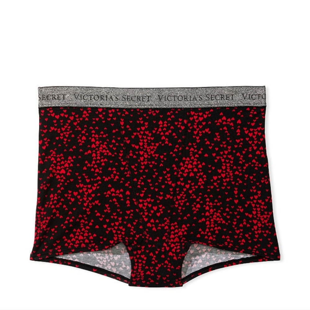 VICTORIA'S SECRET Logo Cotton High-Waist Boyshort Panty size M